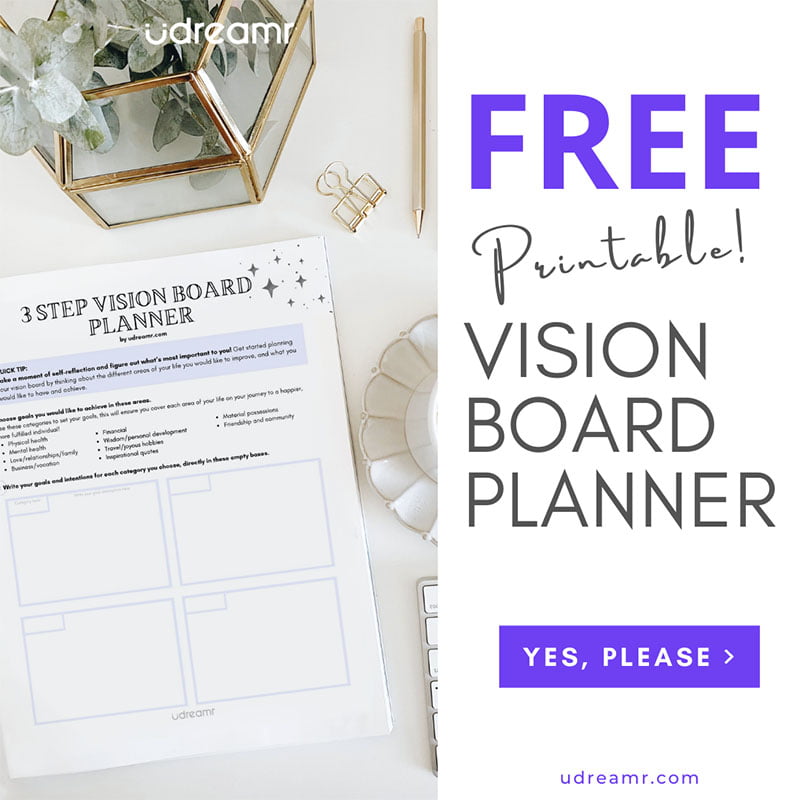free printable vision board planner